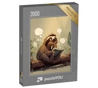 puzzleYOU : Puzzle de 2000 pièces « La Lecture du Paresseux »