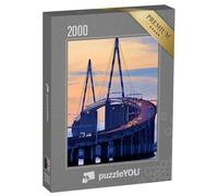 puzzleYOU : Puzzle de 2000 pièces « Le Pont de Saint-Nazaire sur la côte Atlantique française »
