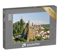 puzzleYOU : Puzzle de 2000 pièces « Le PUY en Velay et la Chapelle Saint Michel d'Aiguilhe, Auvergne, France. »
