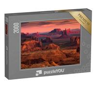 puzzleYOU : Puzzle de 2000 pièces « Lever de Soleil à Hunts Mesa, Monument Valley, Arizona, États-Unis »