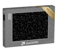 puzzleYOU : Puzzle de 2000 pièces « Motifs des Constellations du Zodiaque, Formes d'étoiles et de Lignes »
