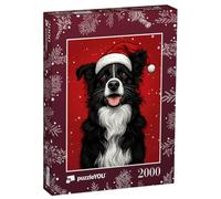 puzzleYOU : Puzzle de 2000 pièces « Noël avec Le Border Collie Kira »