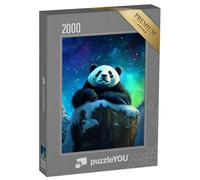 puzzleYOU : Puzzle de 2000 pièces « Panda et Aurore au-Dessus des Sommets »