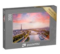puzzleYOU : Puzzle de 2000 pièces « Panorama aérien de Paris avec Le fleuve Seine et la Tour Eiffel »