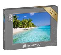 puzzleYOU : Puzzle de 2000 pièces « Paysage d'été : Plage Tropicale avec hamac »