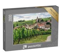 puzzleYOU : Puzzle de 2000 pièces « Raisins en rangées dans Les Champs de Bourgogne »