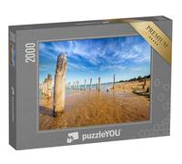 puzzleYOU : Puzzle de 2000 pièces « Rampe d'ostréiculture sur la Plage de Fort Royer, île d'Oléron, région Nouvelle Aquitaine »