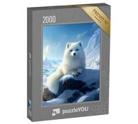 puzzleYOU : Puzzle de 2000 pièces « Renard Arctique : Bouffée de Neige et Queue étoilée »
