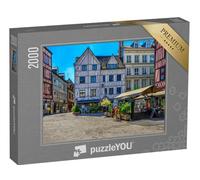 puzzleYOU : Puzzle de 2000 pièces « Rue agréable avec des Maisons à colombages à Rouen, Normandie, France »