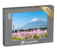 puzzleYOU : Puzzle de 2000 pièces « Train à Grande Vitesse Shinkansen au Mont Fuji, Japon »