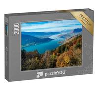 puzzleYOU : Puzzle de 2000 pièces « Une Photo Grand Angle du lac d'Annecy en France »