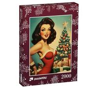 puzzleYOU : Puzzle de 2000 pièces « Vacances crépitantes sous Le Sapin de Noël »