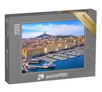 puzzleYOU : Puzzle de 2000 pièces « Vieux Port et Basilique Notre Dame, Marseille, France »