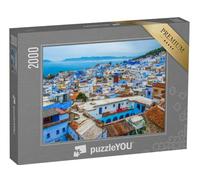 puzzleYOU : Puzzle de 2000 pièces « Ville Bleue de Chefchaouen dans Les Montagnes du Rif, Maroc »