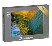 puzzleYOU : Puzzle de 2000 pièces « Vue aérienne de rizières sur l'île de Bali, Indonésie »