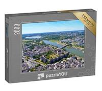 puzzleYOU : Puzzle de 2000 pièces « Vue aérienne du château des ducs D'Anjou dans la Ville d'Angers, Maine et Loire, France »