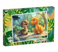 puzzleYOU : Puzzle de 48 pièces « Amis Dinosaures en quête d’Aventure dans la Jungle »