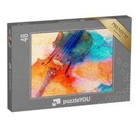 puzzleYOU : Puzzle de 48 pièces « Art Abstrait : Violon coloré »