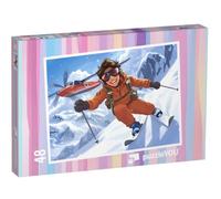 puzzleYOU : Puzzle de 48 pièces « Aventures de Ski dans Les Alpes »