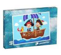 puzzleYOU : Puzzle de 48 pièces « Bateau Pirate Caraïbes Star »