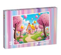 puzzleYOU : Puzzle de 48 pièces « Bienvenue au Pays des Bonbons Roses Pleins de Ballons »