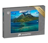 puzzleYOU : Puzzle de 48 pièces « Bora Bora Vue aérienne Panorama Paysage Polynésie française »