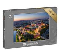puzzleYOU : Puzzle de 48 pièces « Château Royal de Wawel au Coucher du Soleil, Cracovie, Pologne »