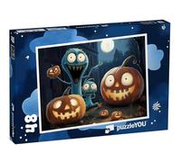 puzzleYOU : Puzzle de 48 pièces « Créatures de l’Ombre effrayantes Le Soir d’Halloween »