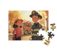 puzzleYOU : Puzzle de 48 pièces « des héros Pompiers en Mission de Sauvetage »