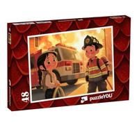puzzleYOU : Puzzle de 48 pièces « des héros Pompiers en Mission de Sauvetage »