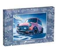 puzzleYOU : Puzzle de 48 pièces « Frosty, la Mini Voiture de Neige Rose »