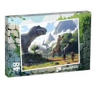 puzzleYOU : Puzzle de 48 pièces « L’île oubliée des Dinosaures »