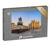 puzzleYOU : Puzzle de 48 pièces « La cathédrale de Milan (Milan Duomo) au Lever du Soleil, Milan (Milano), Italie »