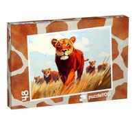 puzzleYOU : Puzzle de 48 pièces « La Famille des Petits Lions »