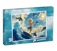 puzzleYOU : Puzzle de 48 pièces « La Grande Course dans Le Vortex des Vagues »