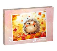 puzzleYOU : Puzzle de 48 pièces « Le Petit hérisson et Les Feuilles d’Automne »