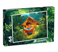puzzleYOU : Puzzle de 48 pièces « Lecture dans Le Jardin Un Soir d’été »