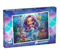 puzzleYOU : Puzzle de 48 pièces « Les Aventures de la sirène Magique »