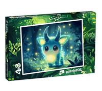 puzzleYOU : Puzzle de 48 pièces « Ma lumière Brille à Travers la forêt enchantée »