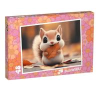 puzzleYOU : Puzzle de 48 pièces « Nutty Le Plus Mignon de Tous Les Croissants »
