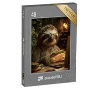 puzzleYOU : Puzzle de 48 pièces « Paresseux au dîner »