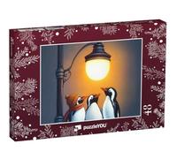 puzzleYOU : Puzzle de 48 pièces « Pingouins sous Un lampadaire »