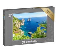 puzzleYOU : Puzzle de 48 pièces « Vue sur Les rochers Faraglioni sur l'île de Capri, Italie »