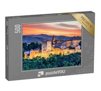 puzzleYOU : Puzzle de 500 pièces « Alhambra au Coucher du Soleil, Grenade, Espagne »