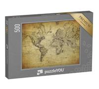 puzzleYOU : Puzzle de 500 pièces « Ancienne Carte du Monde de 1814 »