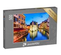 puzzleYOU : Puzzle de 500 pièces « Annecy, Haute-Savoie, France. Le château sur Une île (Palais de l'Isle) et la rivière Thiou. »