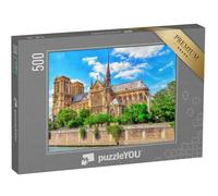 puzzleYOU : Puzzle de 500 pièces « Cathédrale Notre-Dame Vue de la Seine, Paris, France »