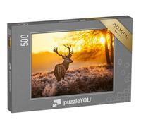 puzzleYOU : Puzzle de 500 pièces « Cerf élaphe au Soleil du Matin »