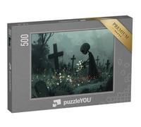 puzzleYOU : Puzzle de 500 pièces « Cimetière d'halloween »