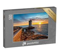 puzzleYOU : Puzzle de 500 pièces « Coucher de Soleil sur Le Phare de Kermorvan sur la côte Bretonne près de Brest »